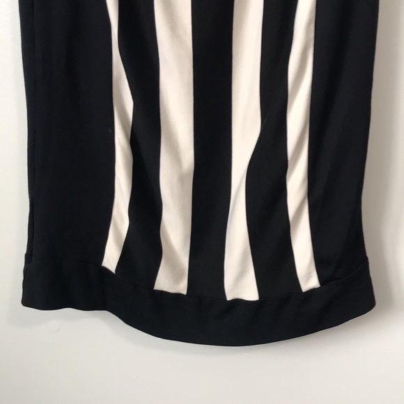 Luisa Cerano cap sleeve black white knee length career dress size 8 - Picture 4 of 10